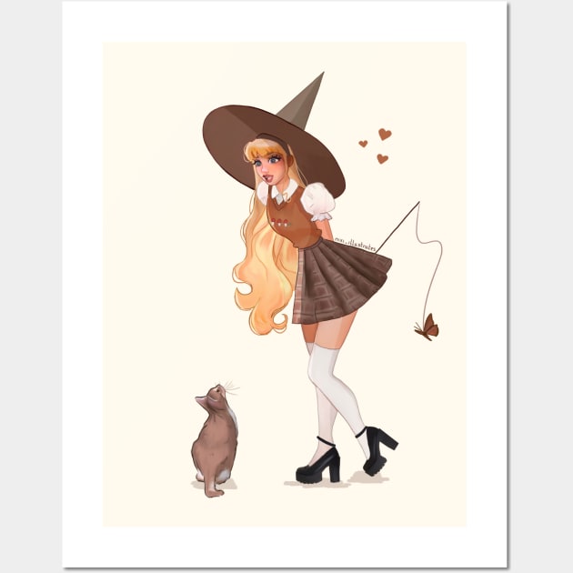 Fall Witch Wall Art by Nixi